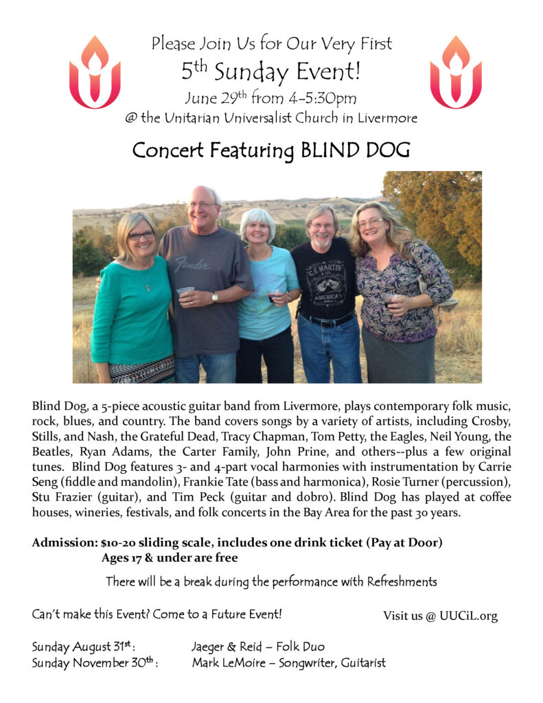 Please join us for our very first 5th Sunday Event! June 29th from 4-5:30pm