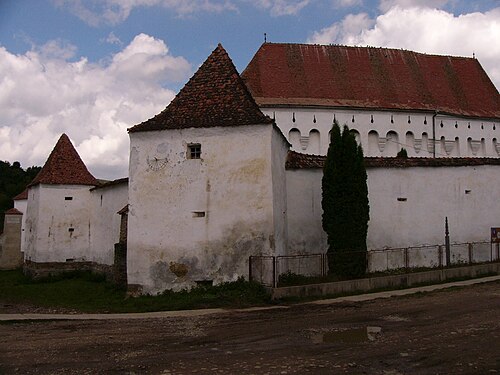 The Dârjiu fortified church, a 13th-century fortified church belonging to the Unitarian Church of Transylvania.